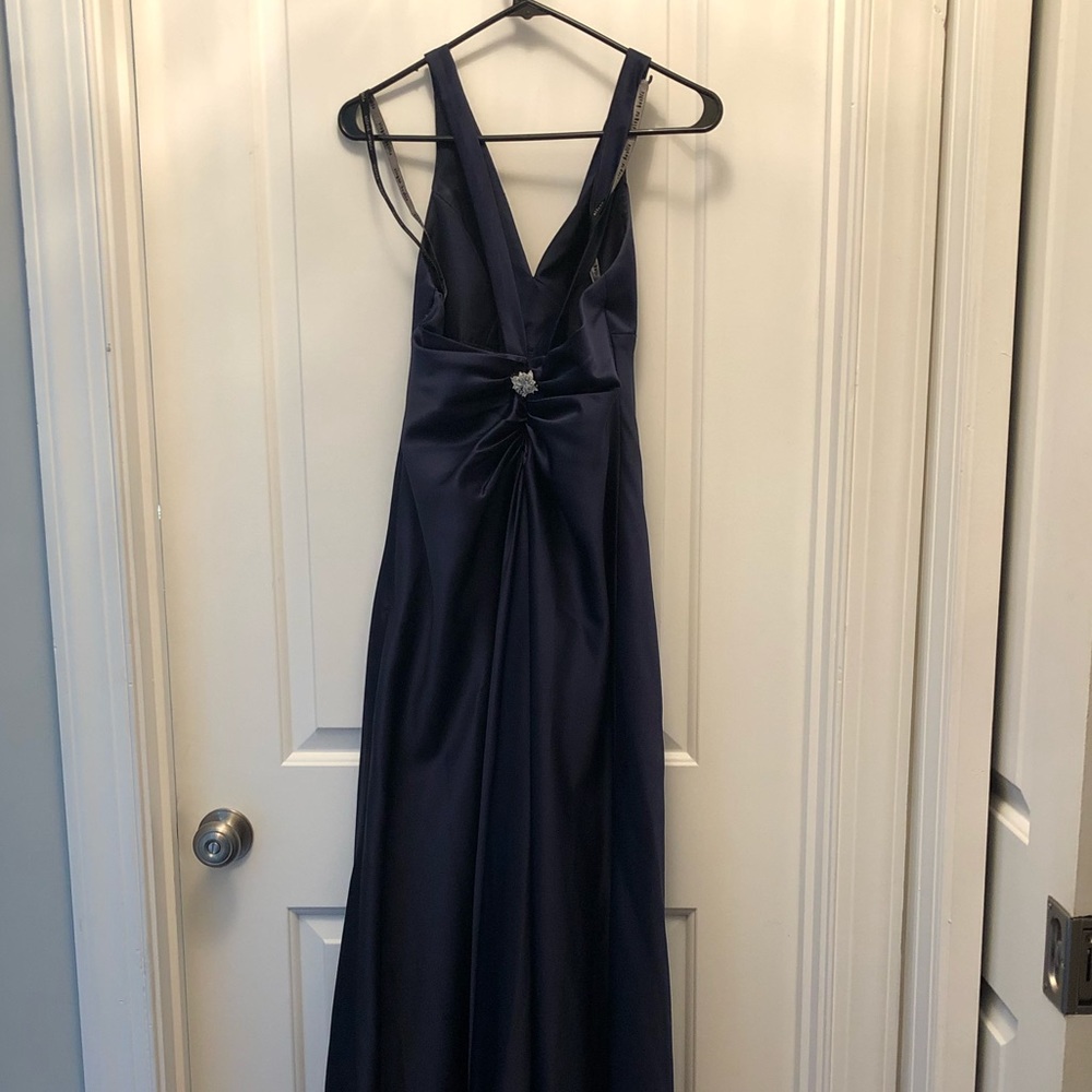 Navy Alfred Angelo floor length dress